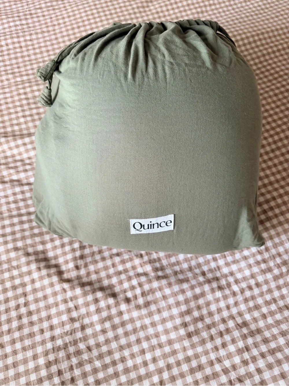 Quince Organic Cotton Gauze Duvet Cover Set - Olive